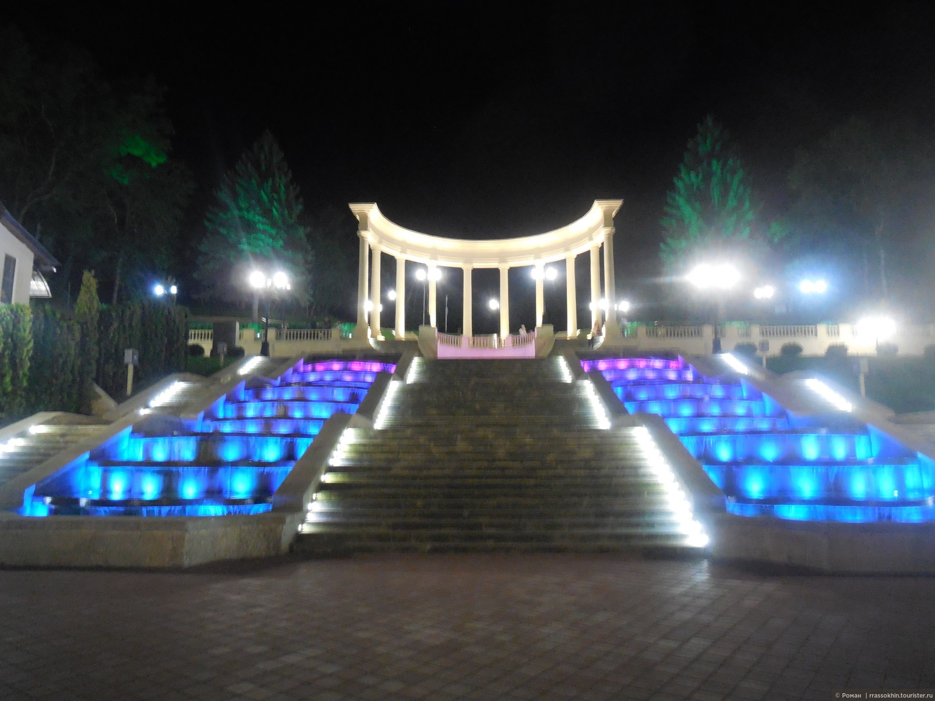 Железноводск каскадная лестница зима