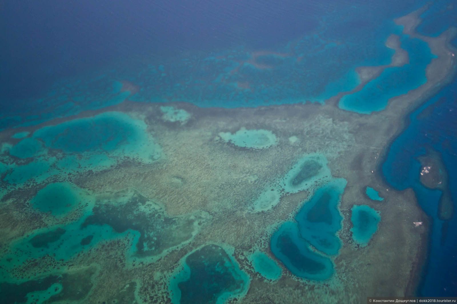 Красное море с самолета
