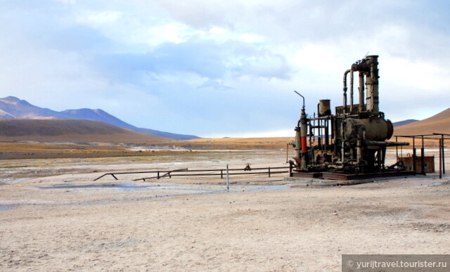Остатки геотермальной электростанции в долине Татио
