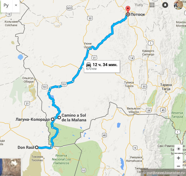 Наш маршрут по высокогорной Боливии на джипах