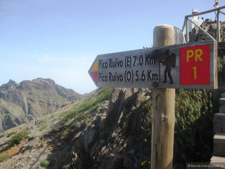 От пика Арейро дойти до самой высокой точки острова - пика Руиво (1862 м над уровнем моря).