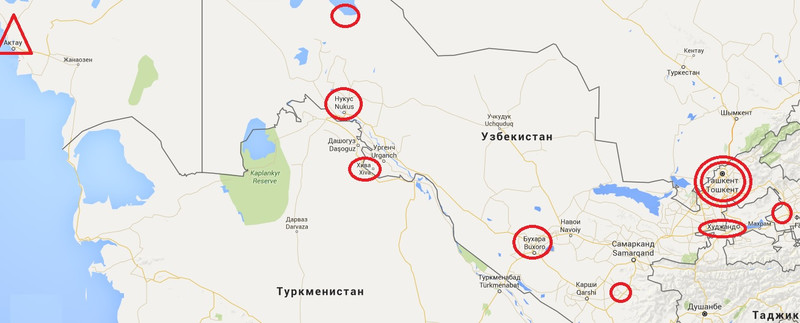 Карта каракалпакстан нукус