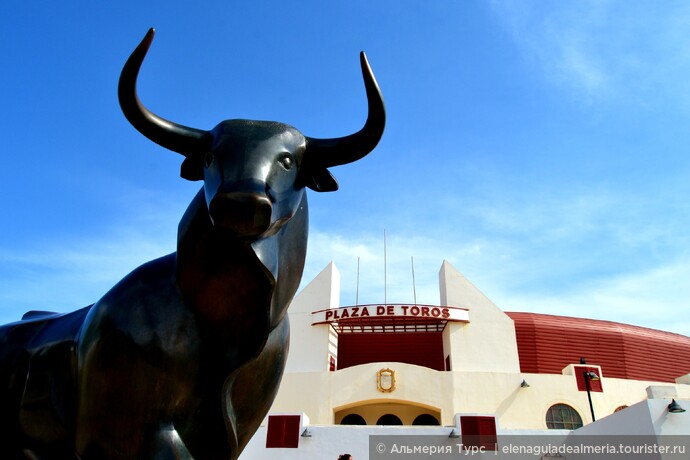 Арена боев с быками в Рокетас де мар. Бесплатное посещение музея. Открыта все дни, кроме понедельника.