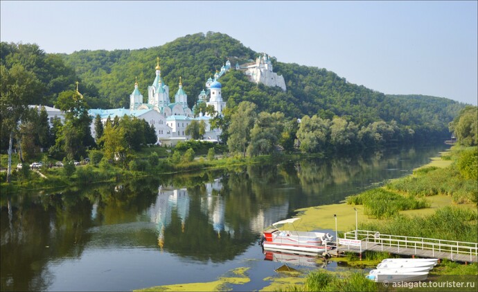 Святогорская Лавра - вид с моста через реку Северский Донец