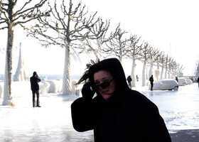 Ледяная глазурь на Женевском озере