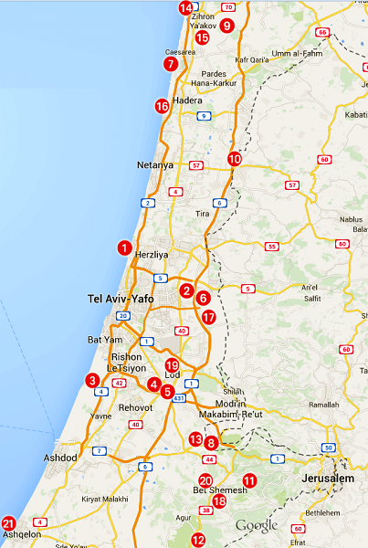 20 мест вокруг Тель Авива, часть I