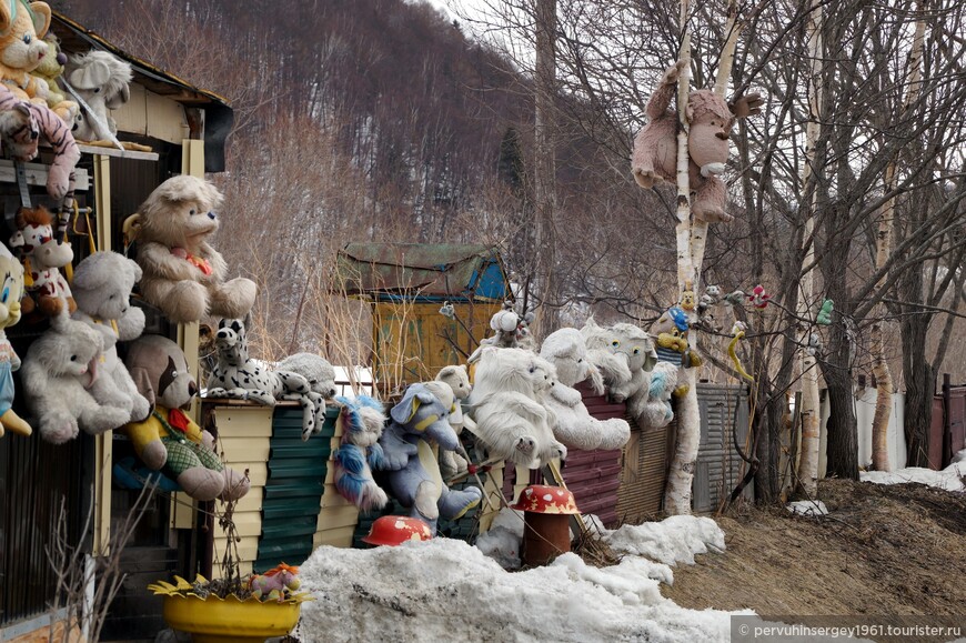 По дороге на Невельск. Кладбище домашних игрушек на дачном участке. распадок реки Ловецкой (фрагмент)