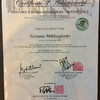 Сертификат Консультанта по ФенШую, зарегестрирован и подписан основными мастерами по Фен Шую, города Сингапур
