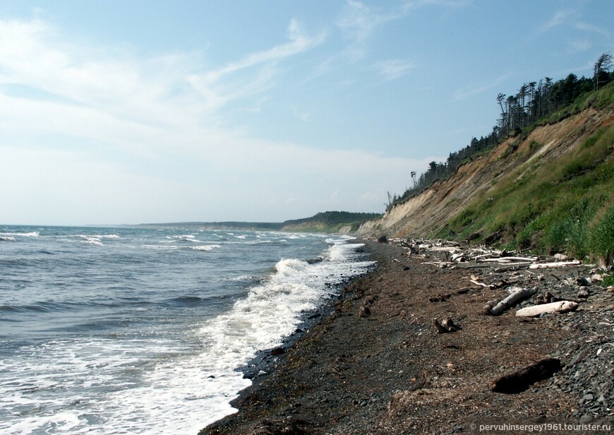 Берег северной части залива до Владимирово 12 км