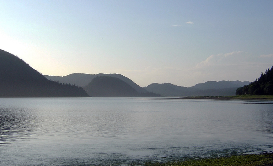 Вид (на запад, северо-запад) на озеро Долгое.Фото: ©Новопашин С.А., 08.2005