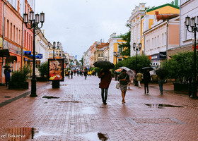 Нижний Новгород под ливнем