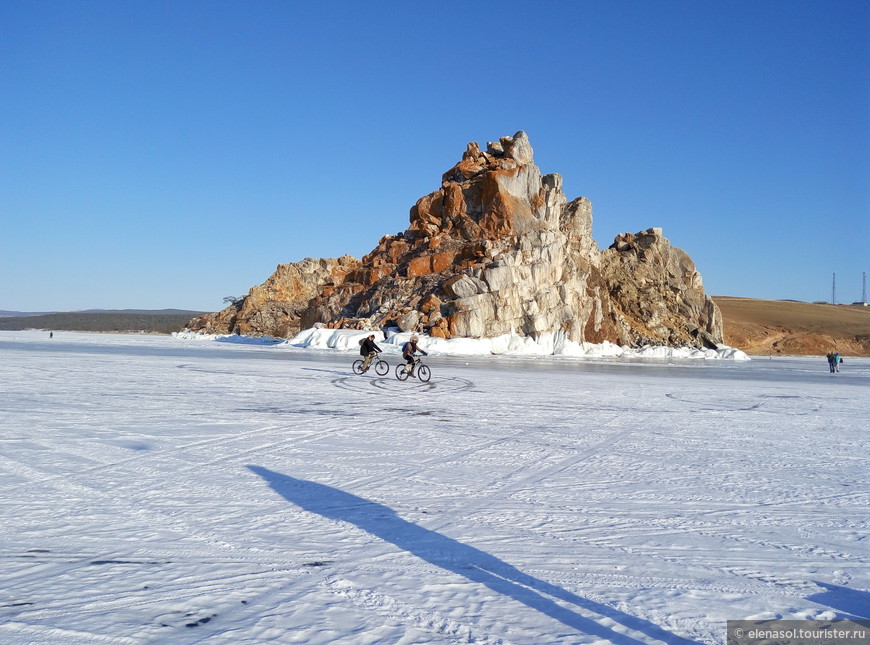 На велосипедах по льду Байкала
