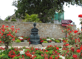 Питьевой фонтанчик в центре, напротив  Eclise Notre Dame