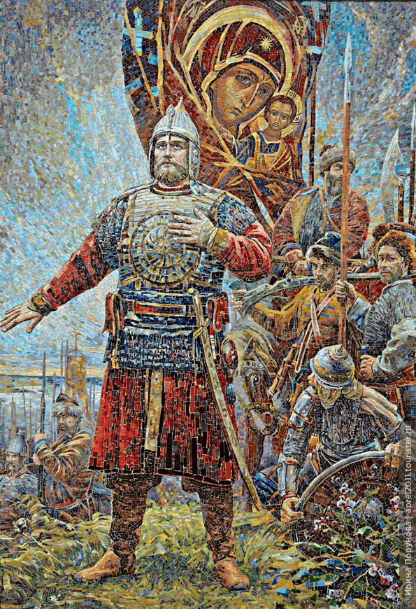 Мозаика на памятнике Клятва князя Пожарского