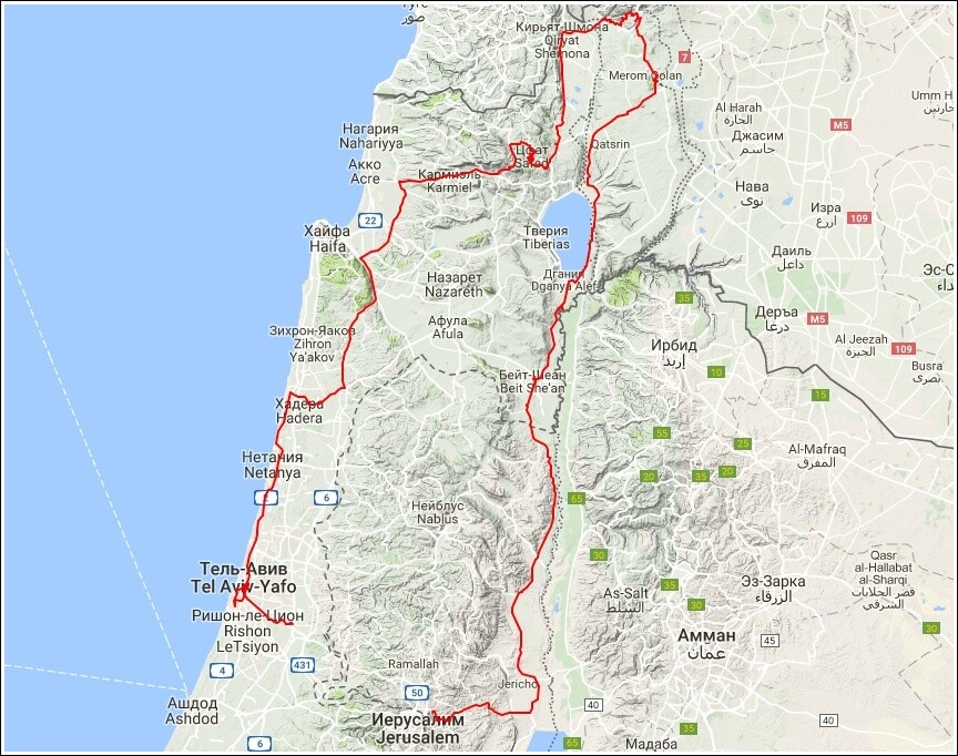 Паломничество в Святую Землю. Ночной Цфат и дорога в Тель-Авив