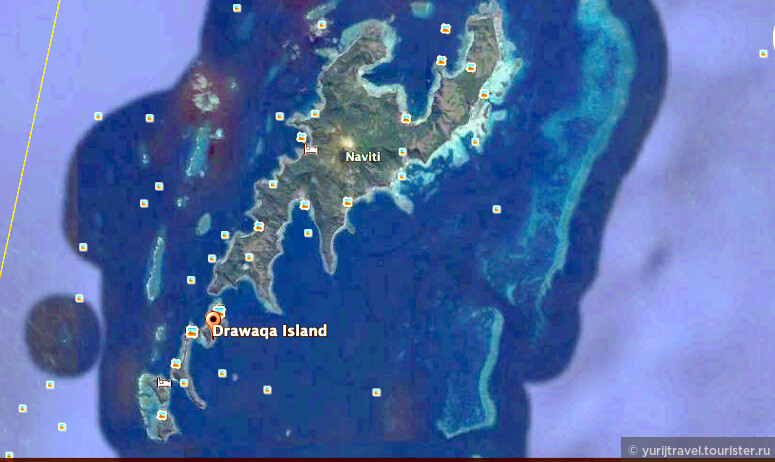 Часть архипелага с островами Навити и Дравага