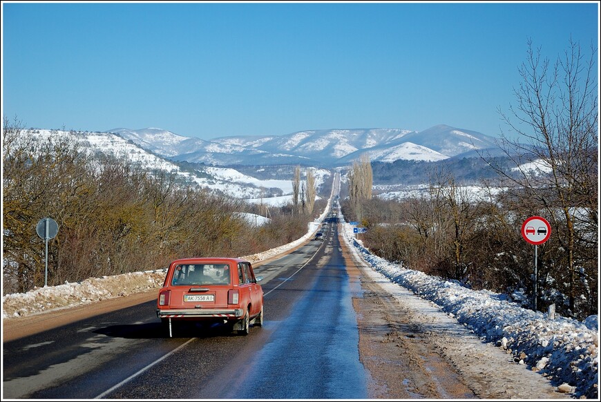 В феврале в Крым. На машине из Симферополя в Судак