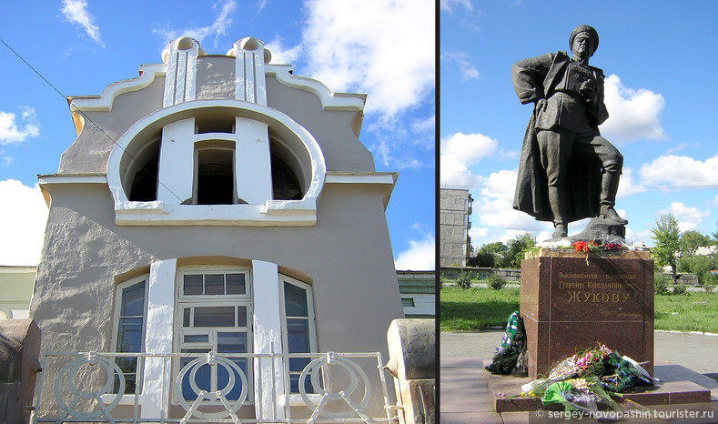 Здание художественной школы в стиле модерн. Памятник Маршалу Г.К.Жукову на бульваре Победы в Ирбите. В 1950-е годы Жуков был в опале у руководства страны, но ирбитчан это не испугало, и на первых после войны выборах в Верховный Совет СССР они попросили полководца баллотироваться по ирбитскому избирательному округу № 290. Став депутатом, Жуков не раз приезжал в Ирбит и в дальнейшем сделал многое для благоустройства этого старинного города. Свою часть средств на памятник собрали и жители Ирбита...© Сергей А. Новопашин, 2004