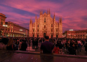 Закат в Милане