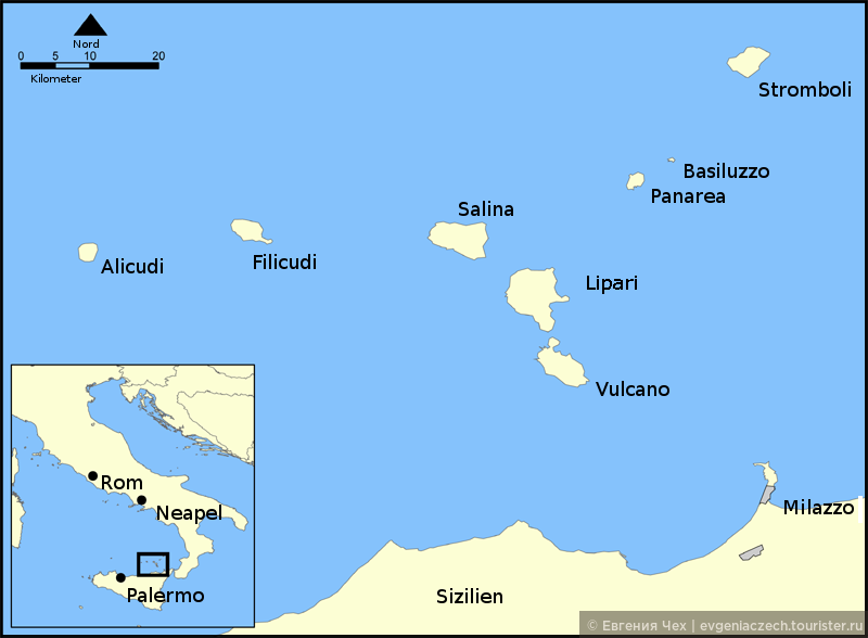 Неаполитанская диадема. Эолийские острова