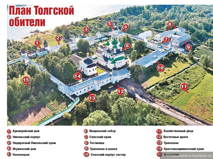 Толгский монастырь ярославль карта