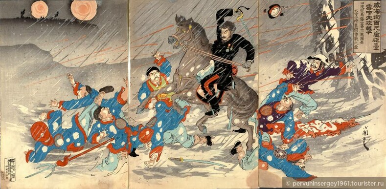 Японские плакаты и гравюры времен первой японо-китайской войны 1894 года. Источник: http://1.bp.blogspot.com