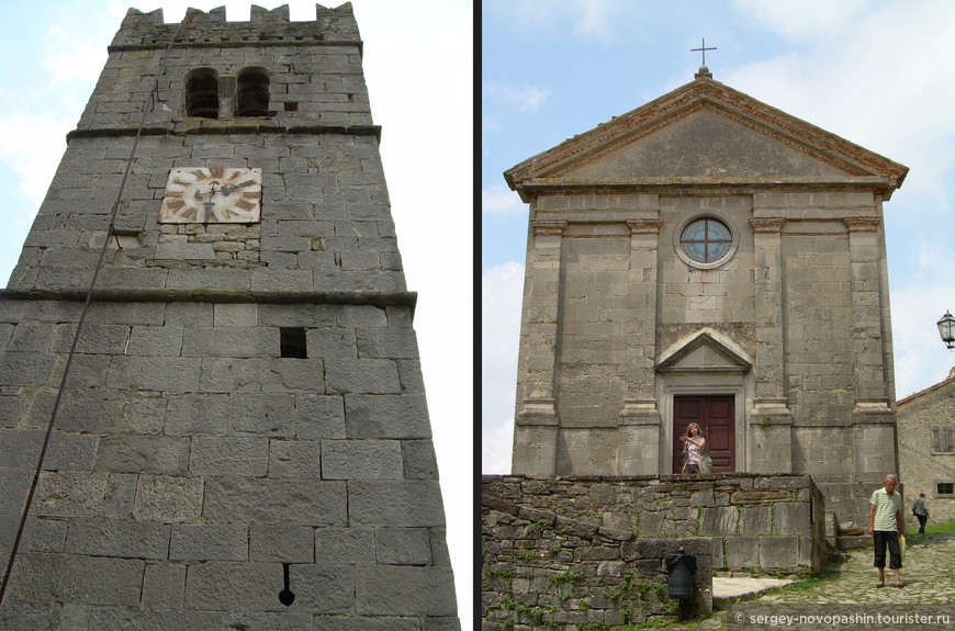Слева: Часовая башня Хума. Справа: Храм Вознесения Марии © Новопашин С.А., 2008