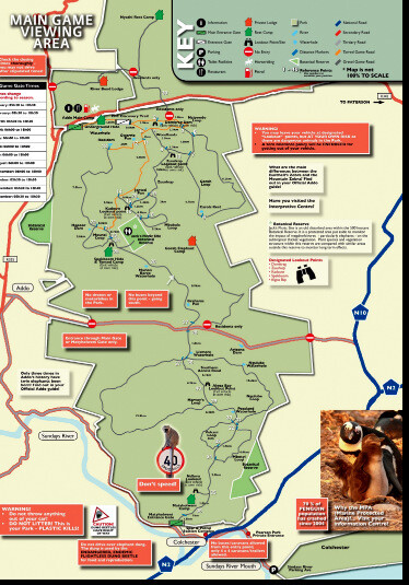 Карта-схема Национального Парка Аддо Элефант