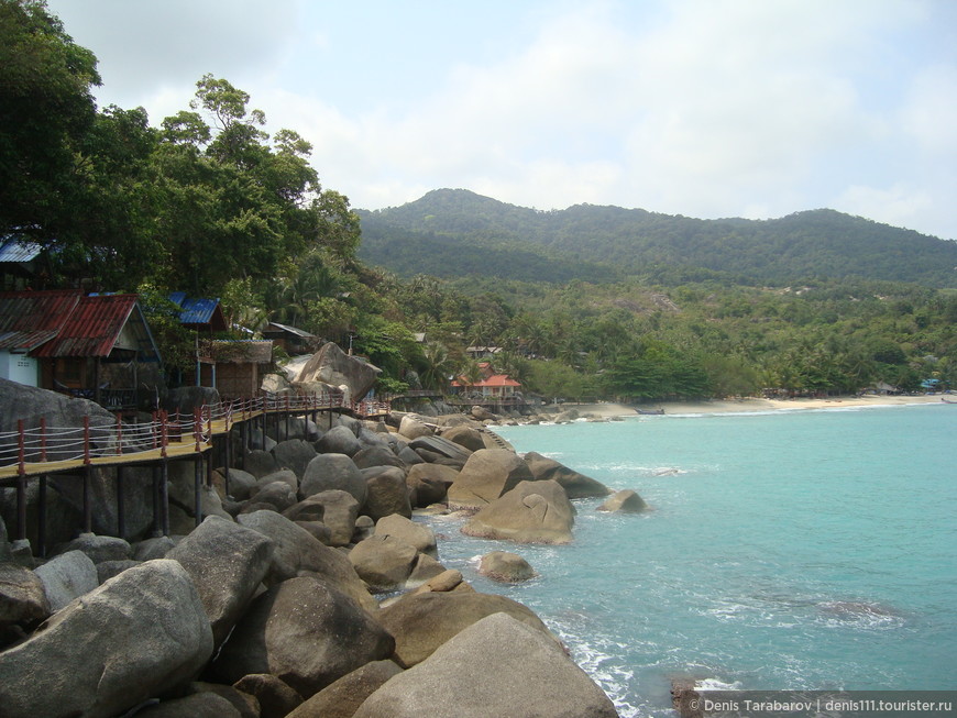 Панорама пляжа и окружающей местности 