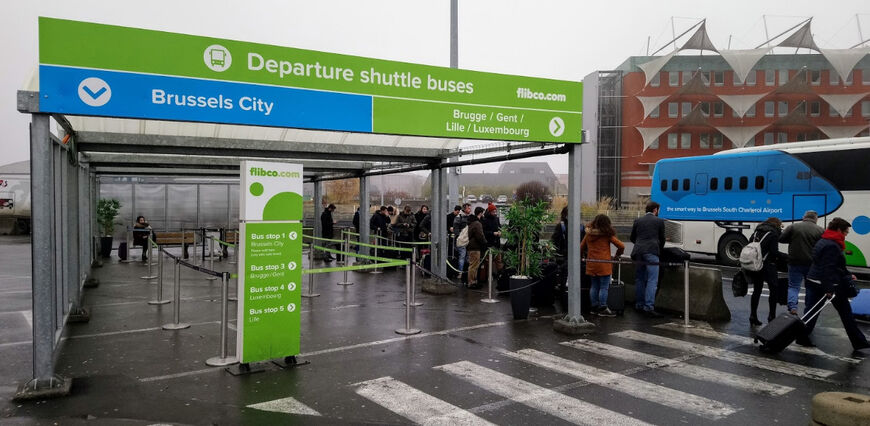 Остановка автобусов Brussels City Shuttle