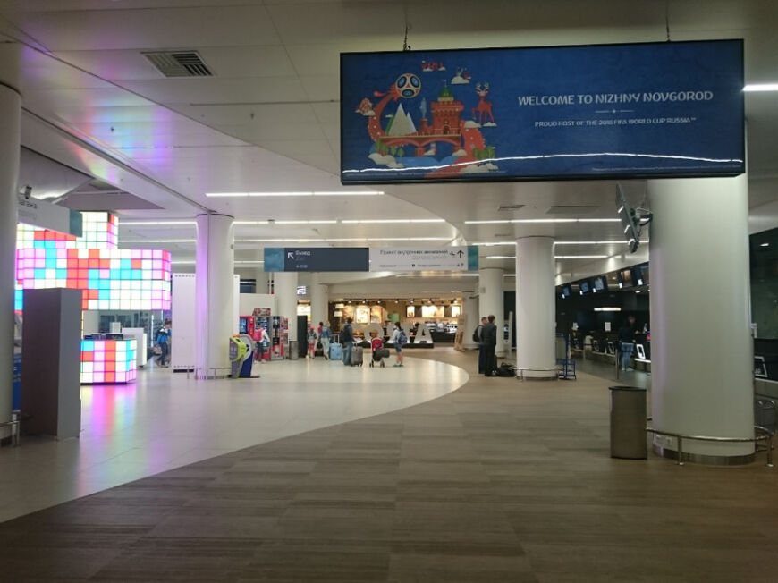 Зал регистрации на рейсы в аэропорту Стригино