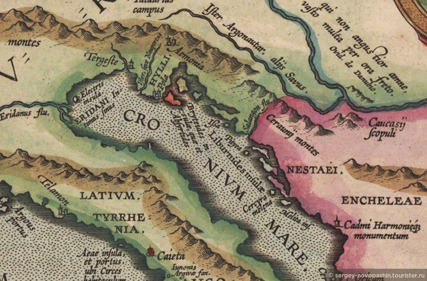 Фрагмент карта А.Ортелия «Аргонавтика» 1624 г.  Надпись «Hylli.»  - это обозначение Иллирии на территории современной Истрии. https://commons.wikimedia.org/wiki/File:MapoftheVoyageoftheArgonauts.jpg 