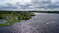Вид на реку Тавду с жд-моста. На правом берегу вдали - Каратуновский яр и г.Тавда.Фото © Новопашин С.А., 2017