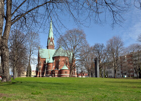 Центральная церковь Котки, построенная по проекту Джозефа Даниеля Стенбака в неоготическом стиле в 1898 году.