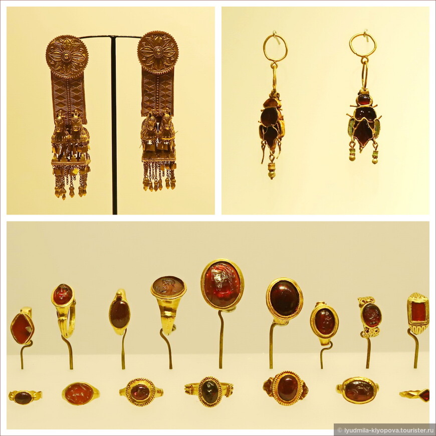 Золотые подвески из Ахалгори, 6—5 вв. до н.э.

Серьги в виде насекомых.

Кольца с резьбой на камнях