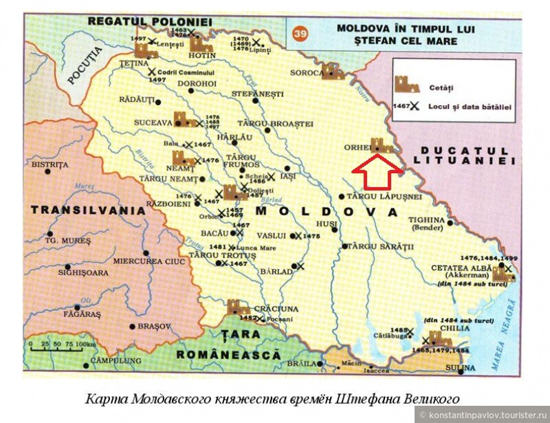 Историческая карта молдавии