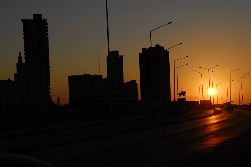 Гавана. Малекон на закате.