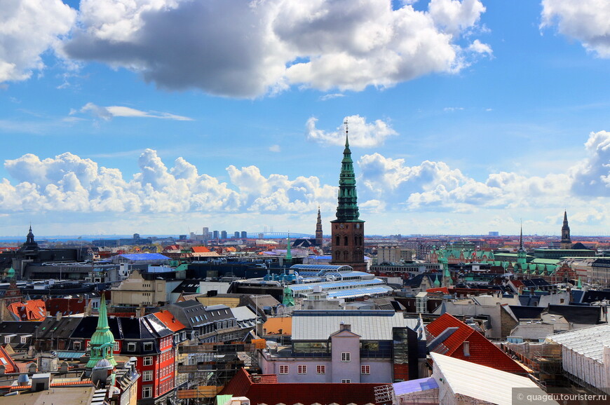 Обзор Копенгагена с Круглой башни