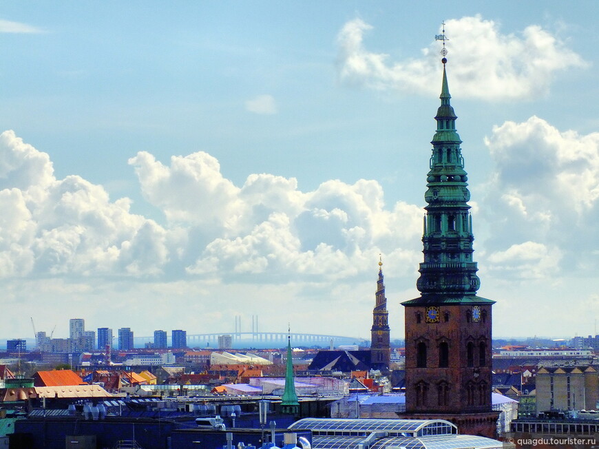 Обзор Копенгагена с Круглой башни