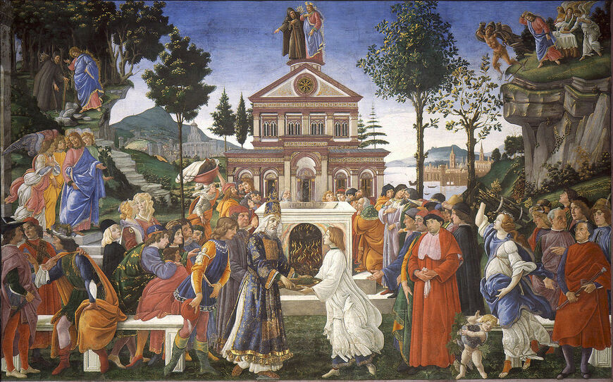 Фреска «Искушение Христа» работы Боттичелли