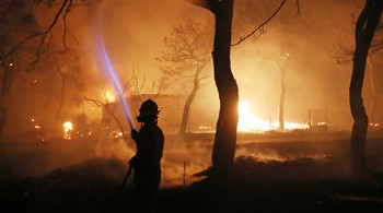 Власти Греции: причиной пожаров в стране могли быть поджоги
