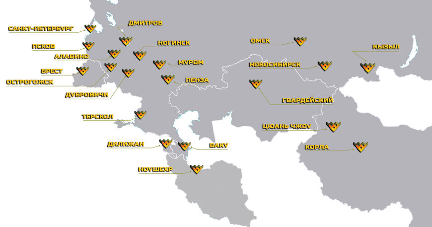 Карта мест проведения соревнований