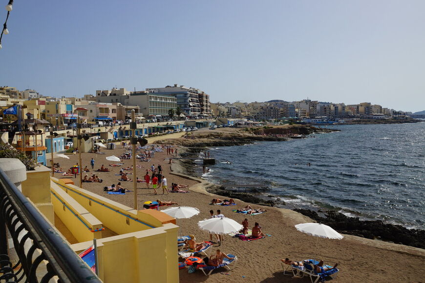 Пляж Буджибба (Bugibba Perched Beach)