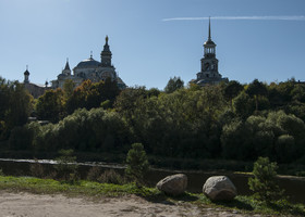 Вид на Борисоглебский мужской монастырь. (1785-1796 год)