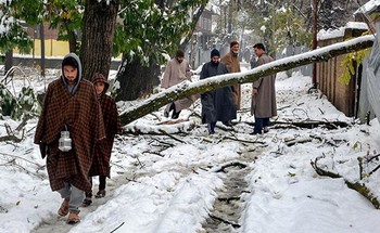 На север Индии обрушился сильнейший за 10 лет снегопад 