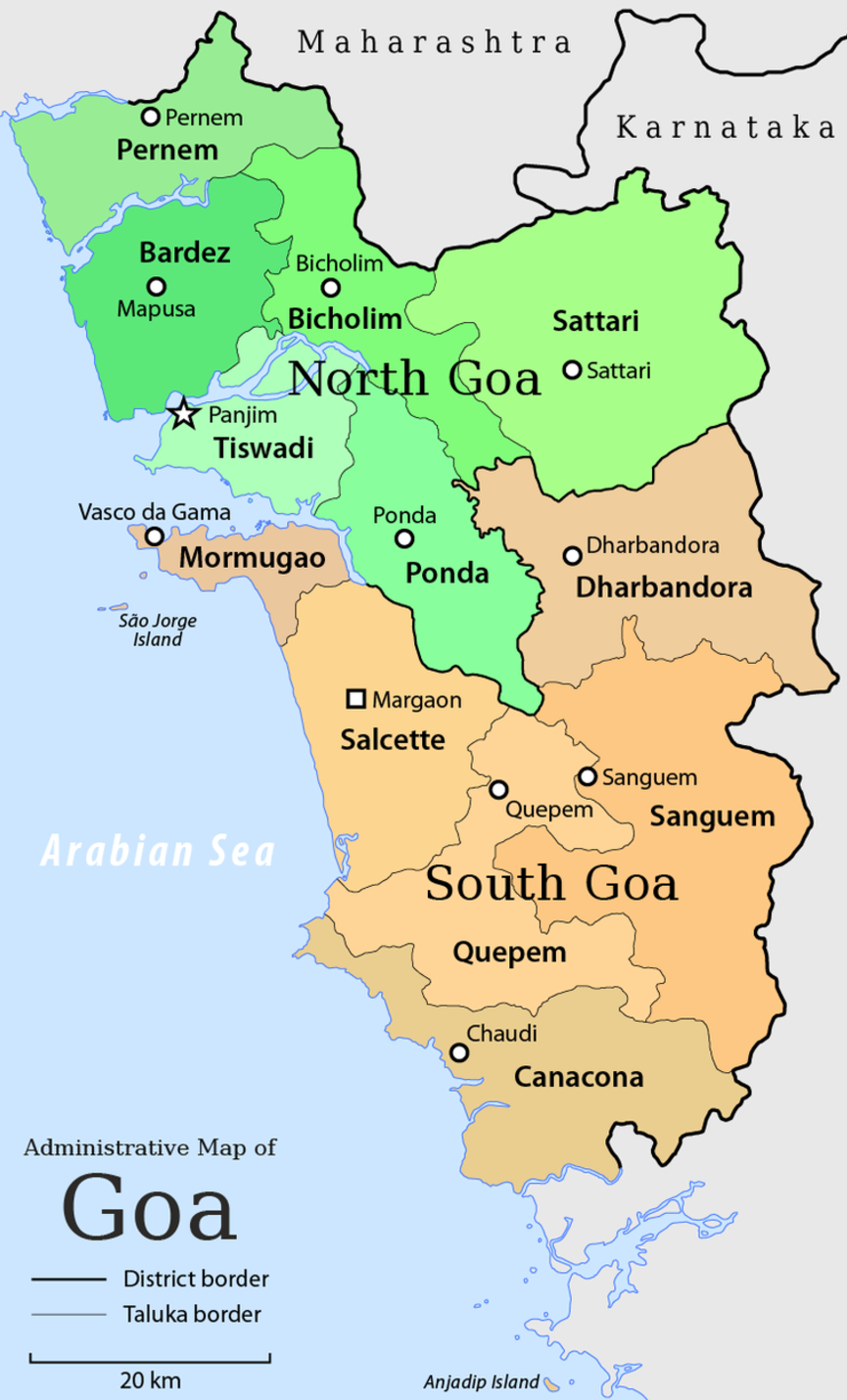 goa tourist map hindi
