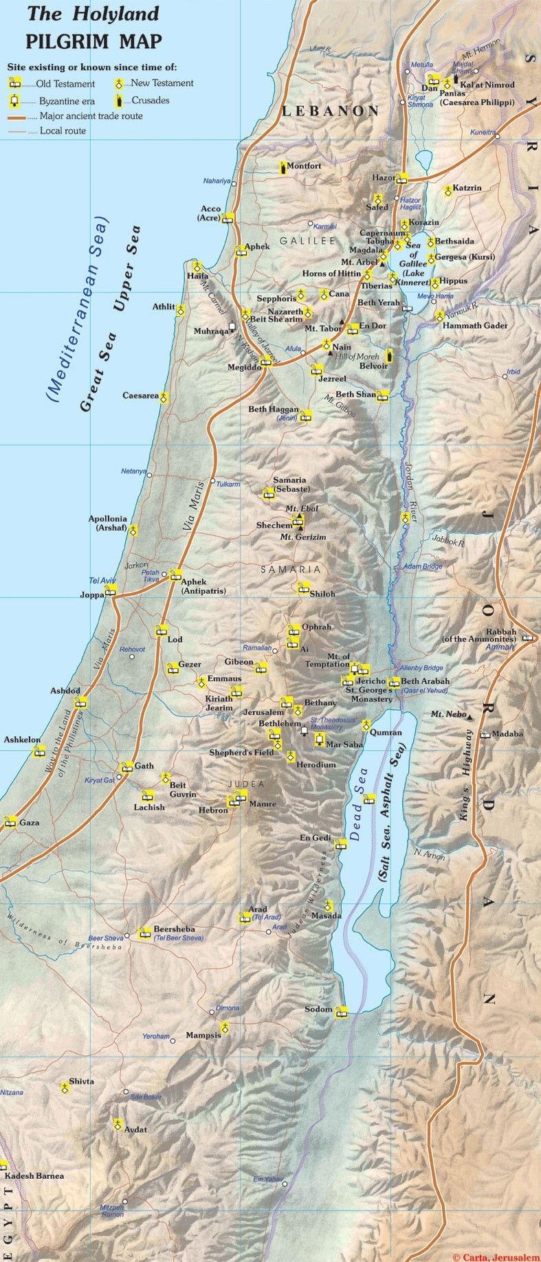 Карта Израиля на русском языке с городами. Израиль на карте — Туристер.Ру