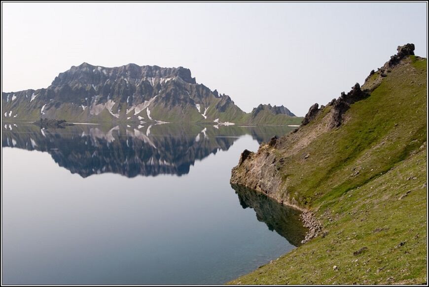 Озеро Кожгумк в кратере вулкана