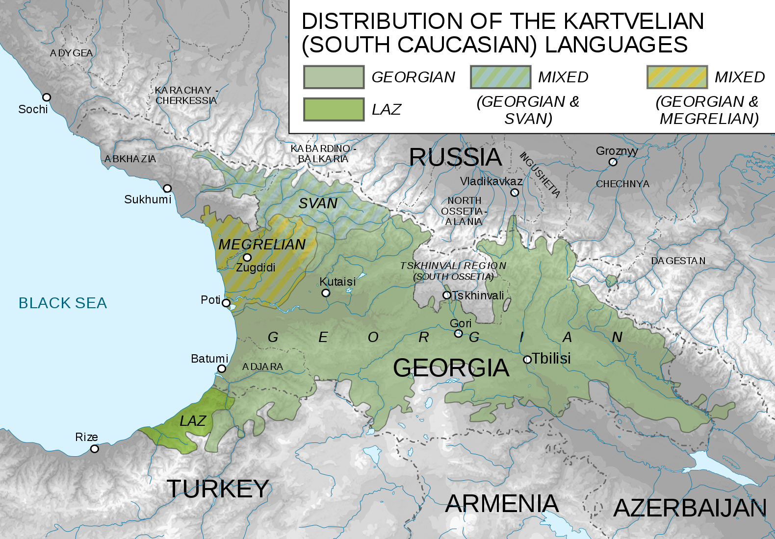 Карта лесов грузии