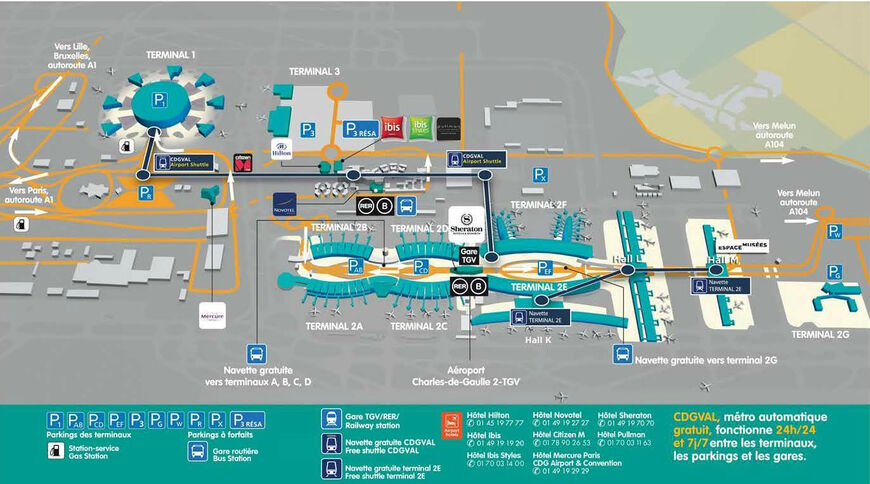 Схема терминалов и привокзальной территории